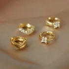 Новое поступление модные серьги-клипсы металлические классические геометрические женские простые элегантные милые женские ювелирные изделия