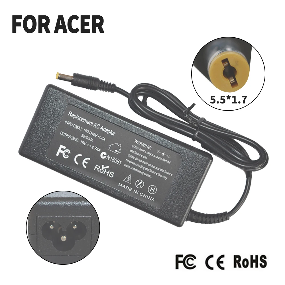 

For acer aspire 3020 5020 8200 4910 5551 5552 5595 5596 PA-1650-02 PA-1900-34 4720 4741G E642G PEW86