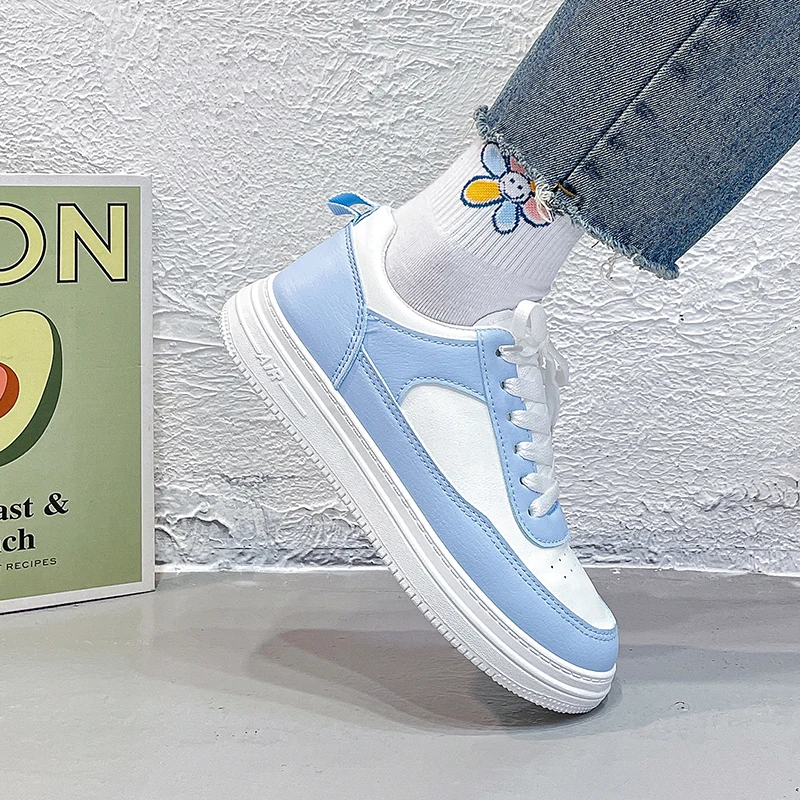 

2021 New Women Casual Sneakers Fashion Breathable White Shoes Low Top Womens Sports Walking Shoes Wear-Resisting Flat Sneakers