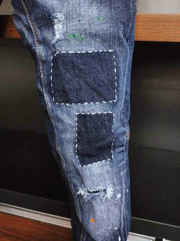 classic dsquared2 Men Jeans Pencil Pants Motorcycle Party Casual Trousers Street Clothing 2021 Denim Man Clothin jeans men A372