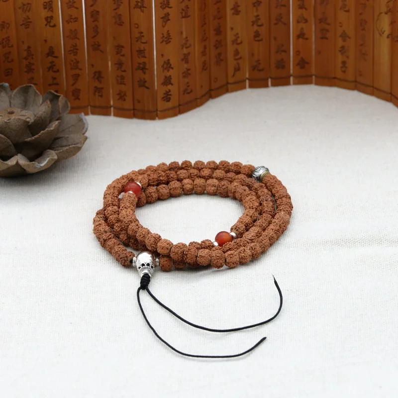 Rudraksha семена Бодхи ожерелье ручной работы DIY четки 108 бусины ювелирные изделия в