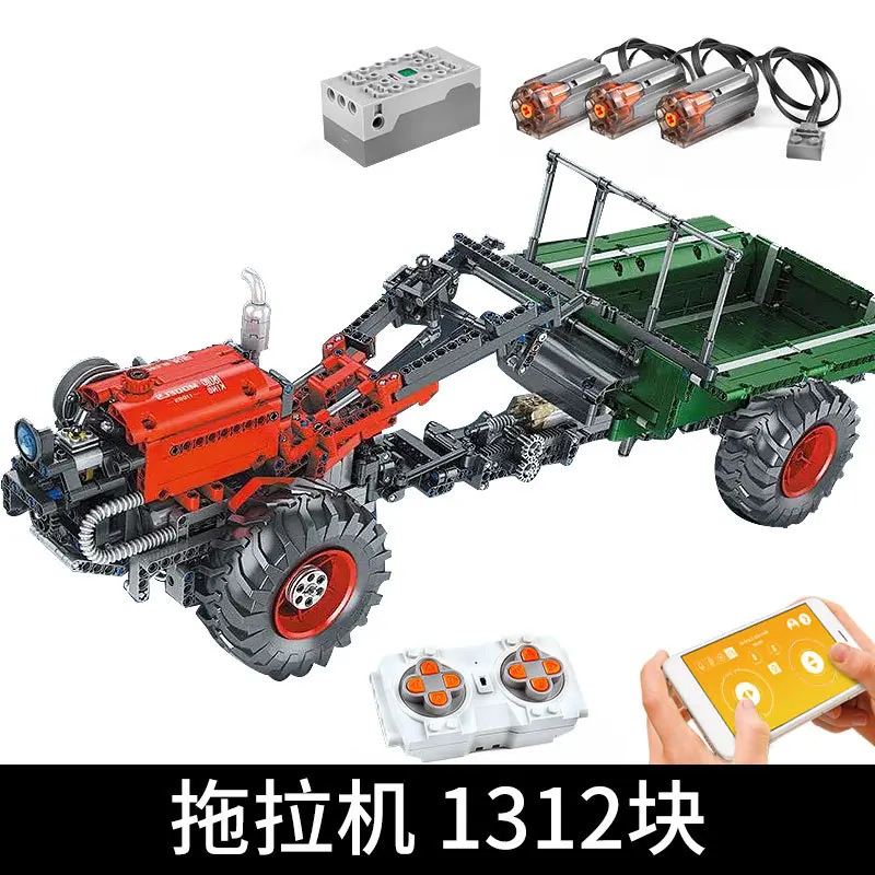 

MOULD KING The Motorized Tractor Model 17005 APP RC High Technical Car Building Blocks Assembly Bricks Toys Kids Christmas Gifts