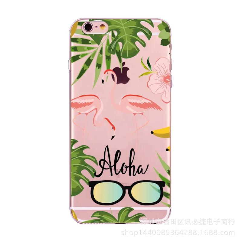 flamingo case for iphone x xs max xr phone cases cute exotic flowers leaves silicone soft cover for iphone 6 6s 7 8 plus covers free global shipping