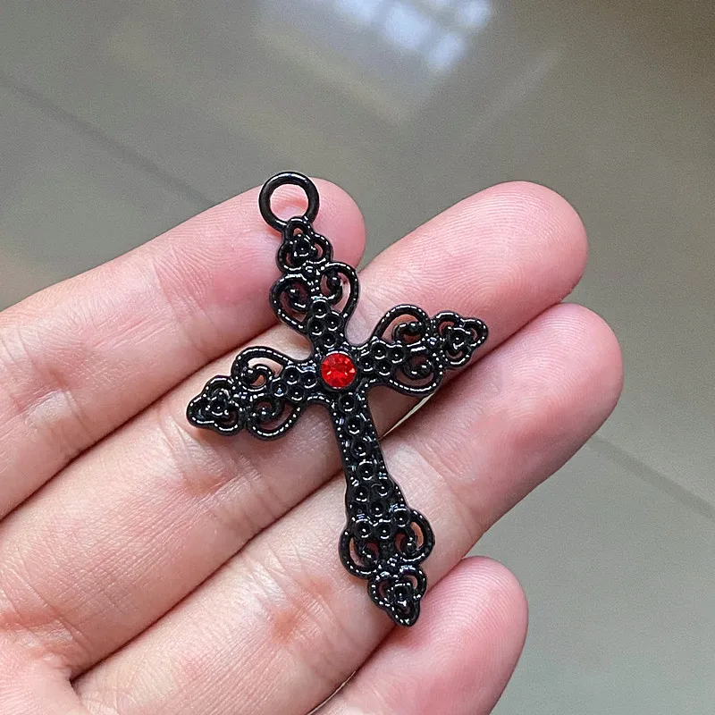 

6pcs Fashion New Cross DIY Handmade Pendant Necklace Bracelet Earrings Accessories Charms Findings Jewelry Making Supplies