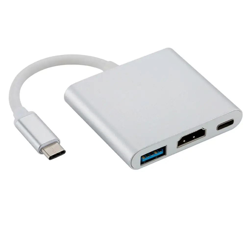 Кабель преобразователь USB Type C на 1080P HDMI 3 в 1 для Samsung Huawei Mac Apple Usb Thunderbolt Switch|Кабели