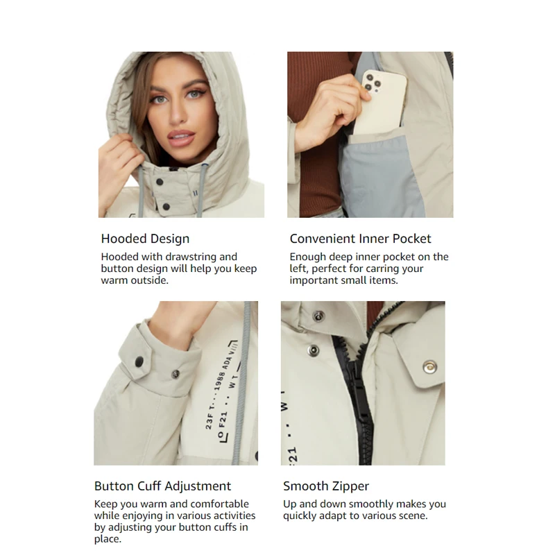 WYWMY Warm Parka Women Winter Jacket Thick Hooded Cotton Padded Coats Female Korean Loose Puffer Parkas Ladies Oversize Outwear