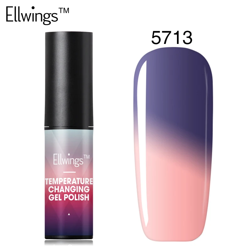 Ellwings 1 шт. Гибридный Гель-лак для ногтей, меняющий цвет, впитывающий цвет, Цветной Гель-лак для ногтей, Термическое изменение цвета, УФ Гель-лак для ногтей - Цвет: 5713