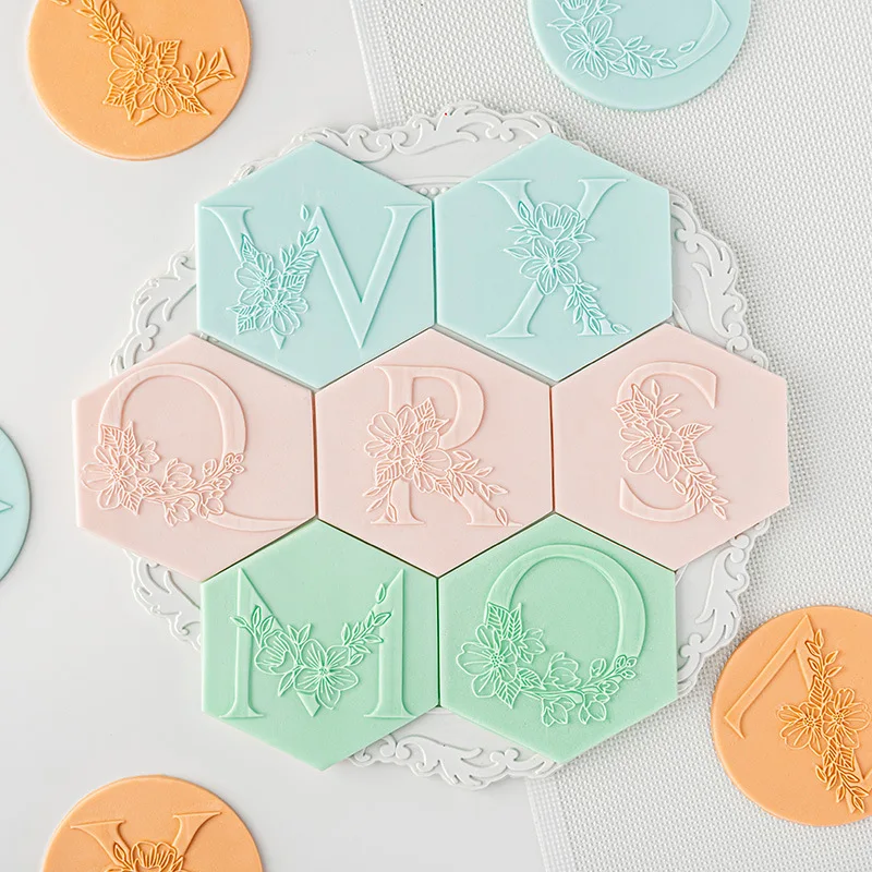 

Acrylic Alphabet Cookie Mold Wedding Biscuits Baking Press Stamp DIY Fondant Cake Decorating Tools Letter Pastry Embossed Mold