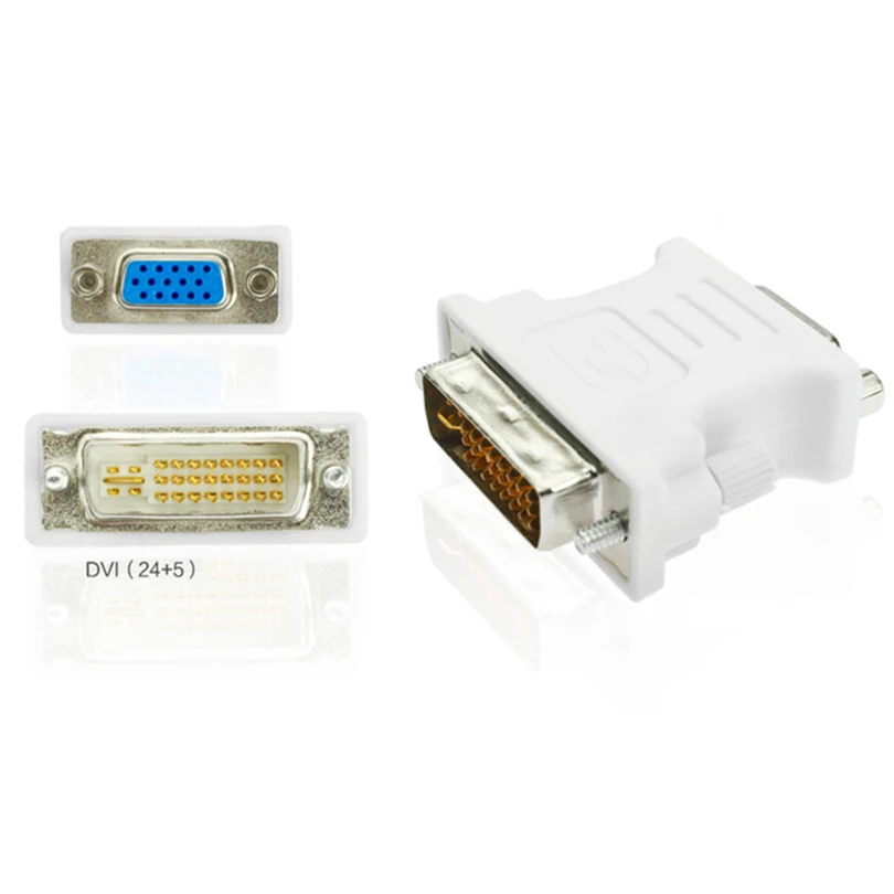 Новый 1080P DVI i 24 + 5 В VGA кабель штекер гнездо конвертер видео адаптер переключатель