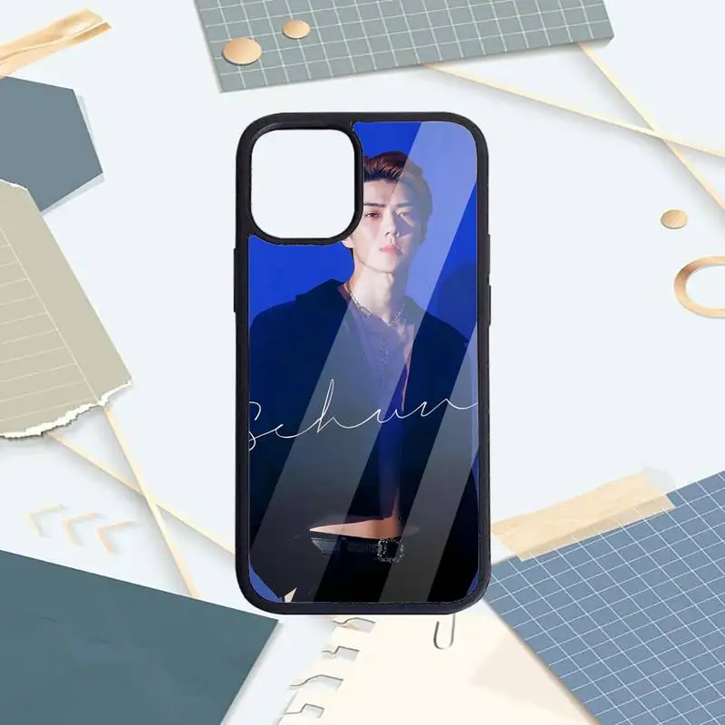

EXO Sehun kpop design pattern Phone Case PC for iPhone 11 12 pro XS MAX 8 7 6 6S Plus X 5S SE 2020 XR Luxury brand shell funda