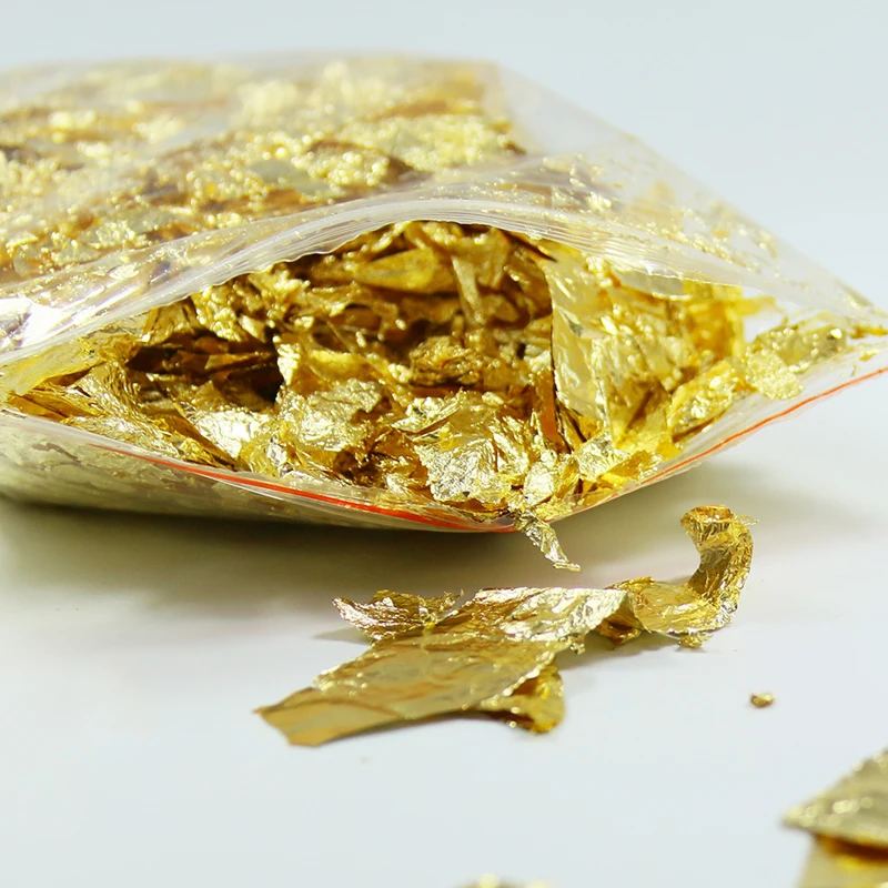 Имитация золотых листовых хлопьев серебро розовое золото медные позолоченные