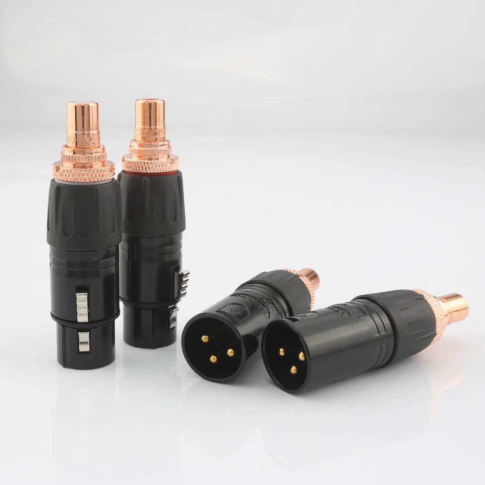 Золотистый сбалансированный Переходник Neutrik XLR папа мама|socket adapter|plug socket adapterplug