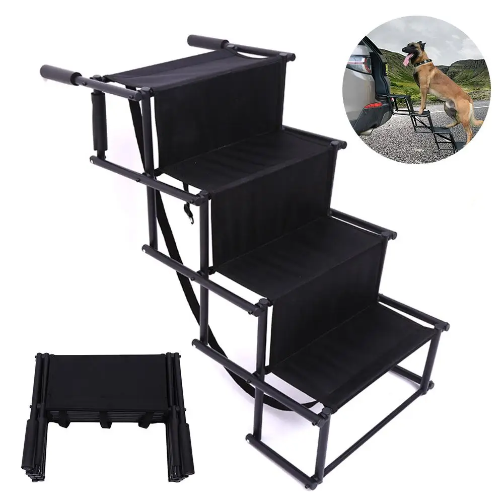Car Dog Steps Pet Ladder Ramp Dog Stairs For High Beds Cars And SUV Pet Stairs Dog Ramp Lightweight Folding Trucks For Jumping