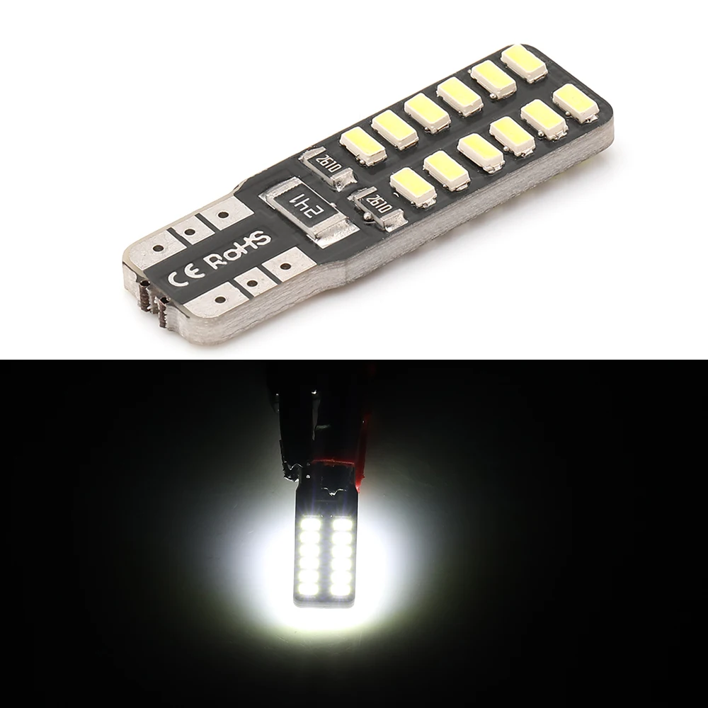 

T10 led canbus T10 24led 4014 smd LED No OBC Error 194 W5W T10 24smd canbus LED Interior Instrument Light bulb