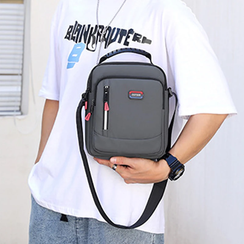 

Модная однотонная мужская сумка на плечо YoReAi, новая водонепроницаемая сумка-мессенджер из ткани Оксфорд, портативная Повседневная сумка большой вместимости