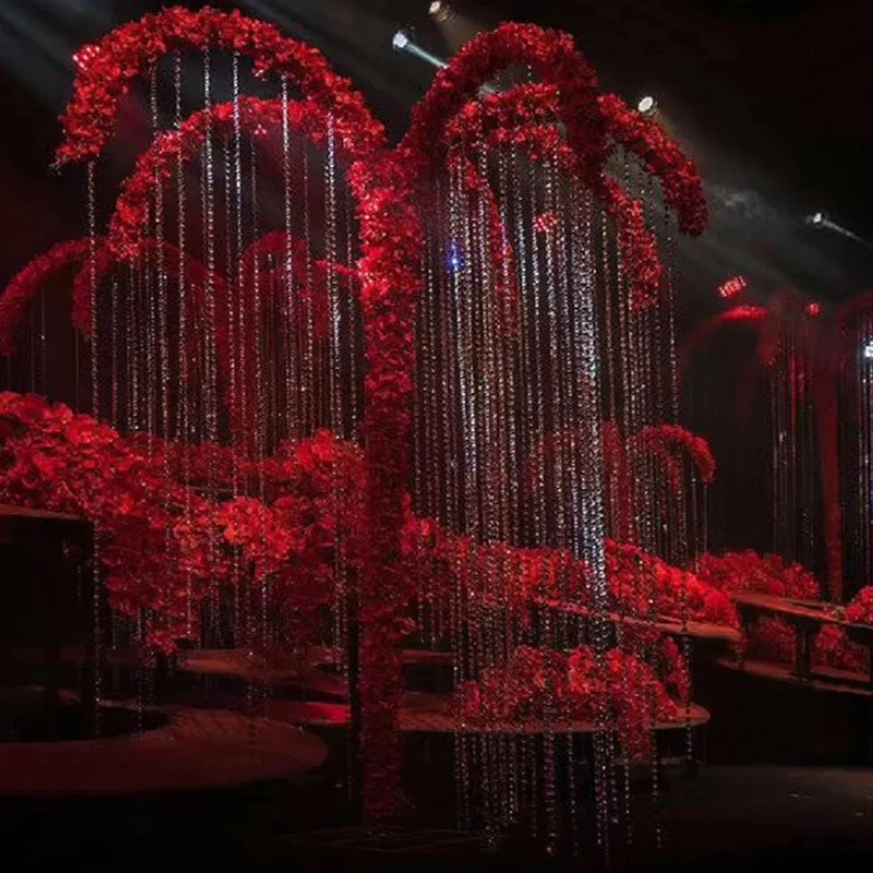 Свадебная АРКА HVAYI железное Хрустальное дерево поддельные цветы подвесное