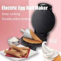 household egg roll maker and waffles machine multi functional baking biscuits toaster crunchy ice cream cone machine