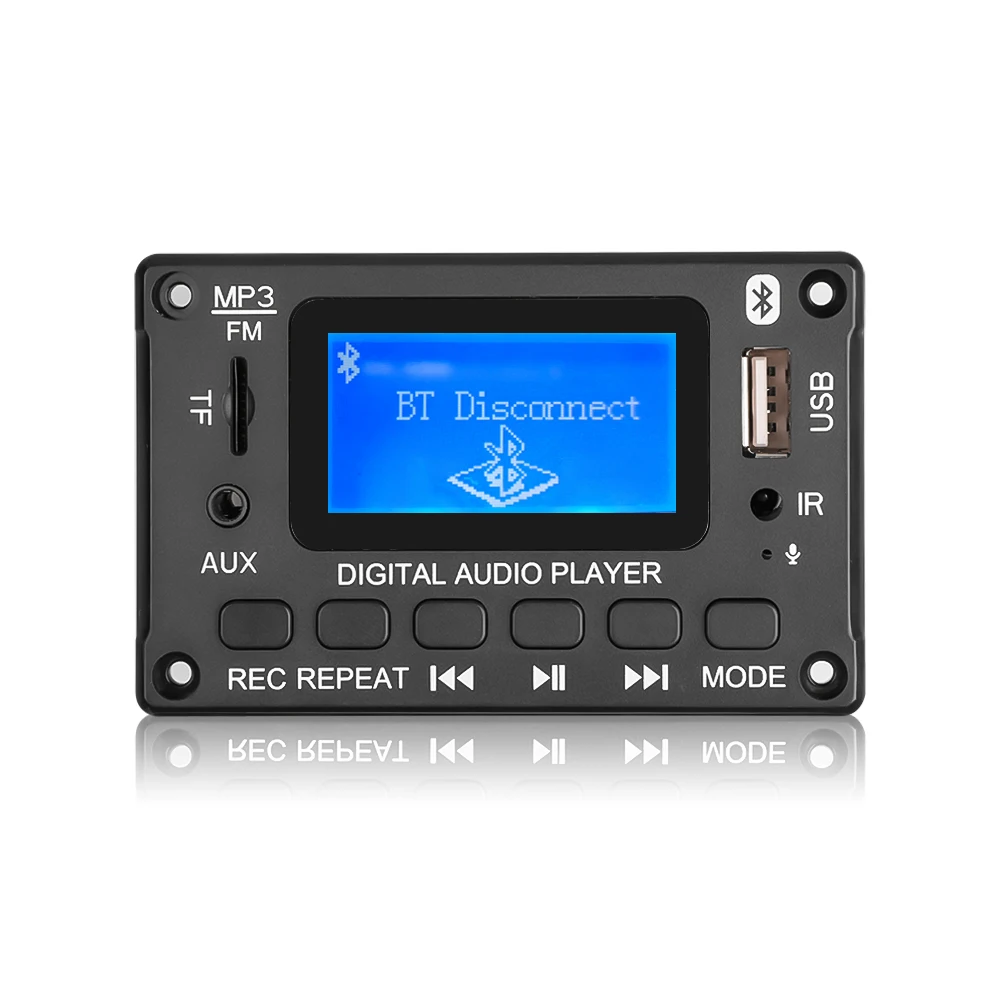 

DC 5V 12V MP3 Decoder Board WMA Decoding MP3 Player Bluetooth5.0 Audio Module Support WMA WAV TF USB FM Radio Handsfree Call