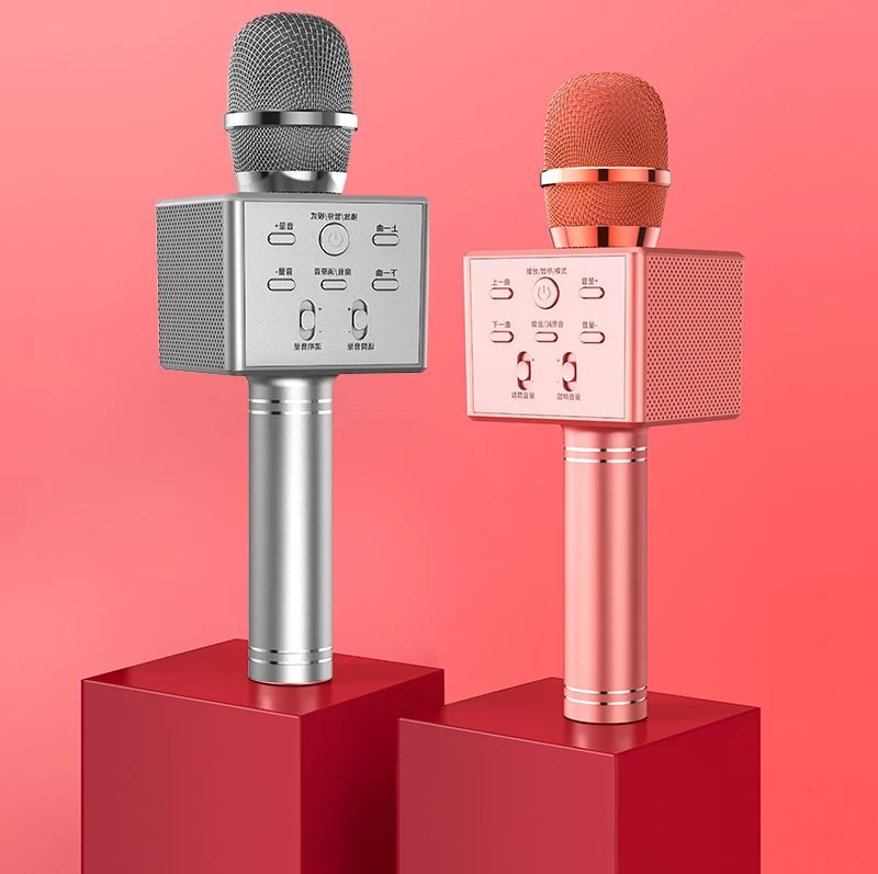 

KINGLUCKY K8 Karaoke Microphone Machine Portable Wireless Karaoke Machine Handheld with LED Lights for Friend Chrismas Gift