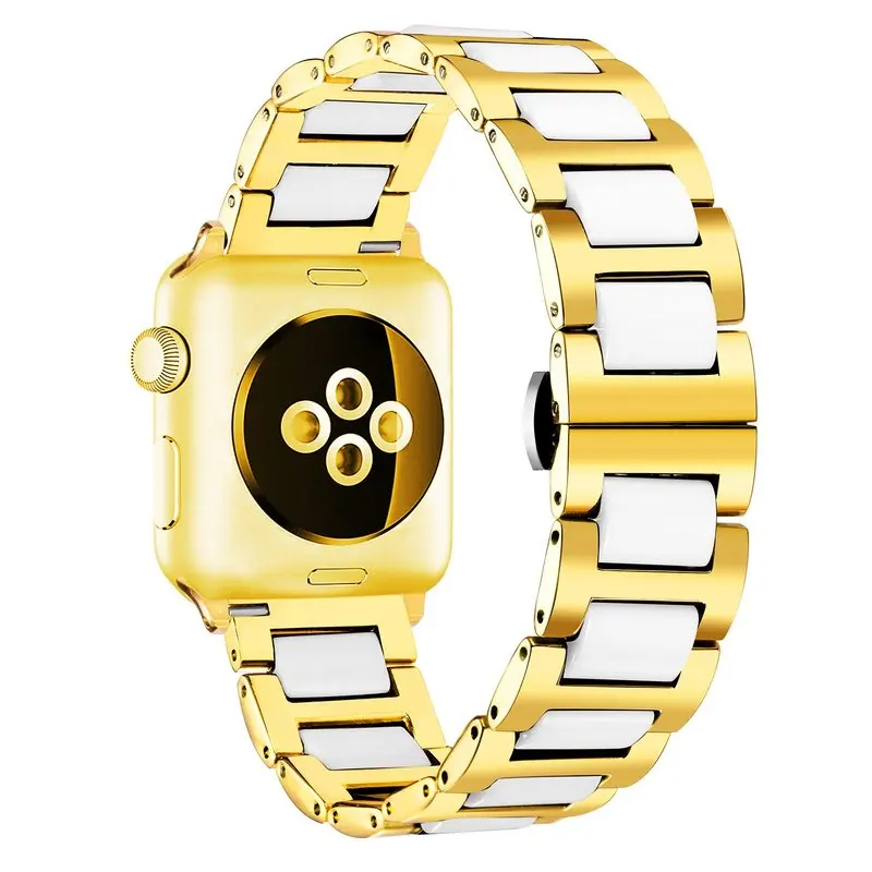 Браслет керамический для Apple Watch Series 5 44 мм 40 роскошный звеньевой браслет из