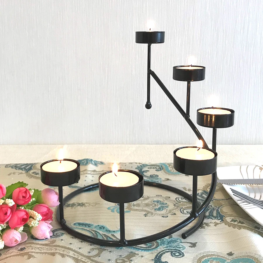 Металлический современный подсвечник Романтический Рождественский столб