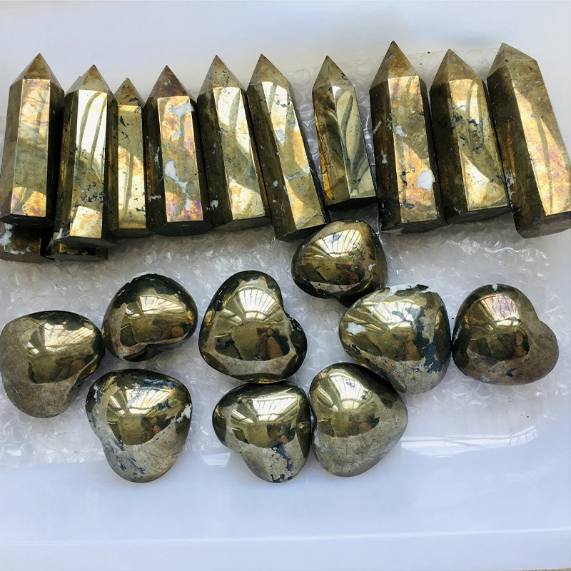 Натуральная медная палочка пиритов лечебный кристалл камень обелиск украшение