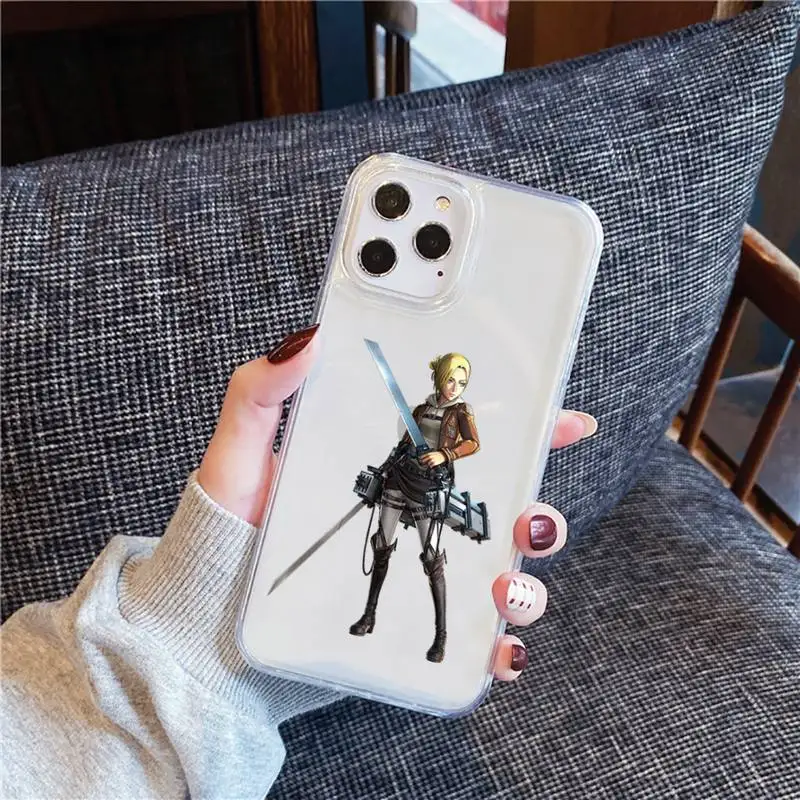 

attack on titan Phone Case For iphone 12 11 8 7 6s 6 5 5s 5c se plus mini x xs xr pro max Transparent soft