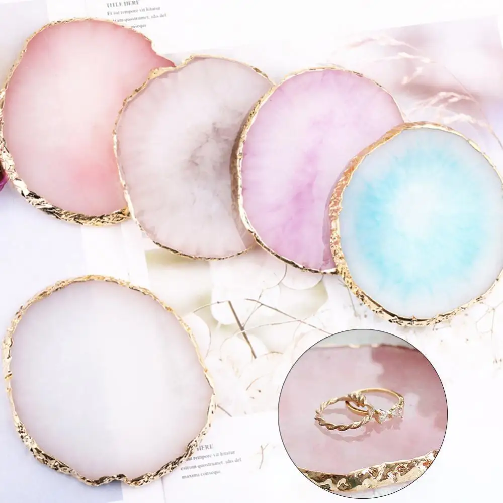 

Resin Jewelry Necklace Ring Earrings Display Plate Tray Holder Dish Organizer