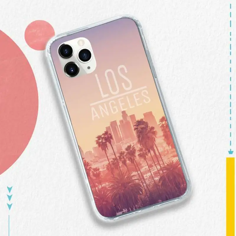 

Travel Los Angeles California fundas Phone Case for iPhone 11 12 pro XS MAX 8 7 6 6S Plus X 5S SE 2020 XR