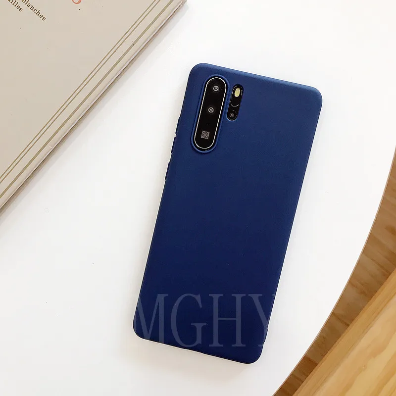 Мягкий чехол для huawei P20 P10 P30 mate 20 10 9 Pro Lite, тонкий чехол для Honor 20 10 9 Lite Nova 3 3i, задняя крышка, чехол для телефона s - Цвет: Тёмно-синий