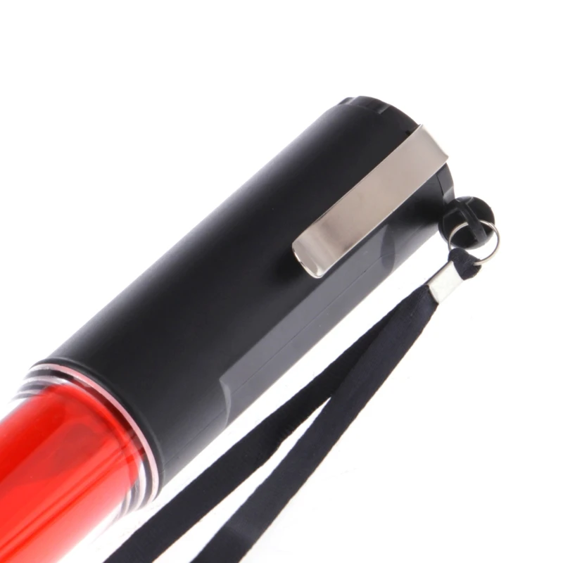 

Powerful LED Flashlight Plastic Traffic Wand Torch 4 Modes Blizzard Flash G92E