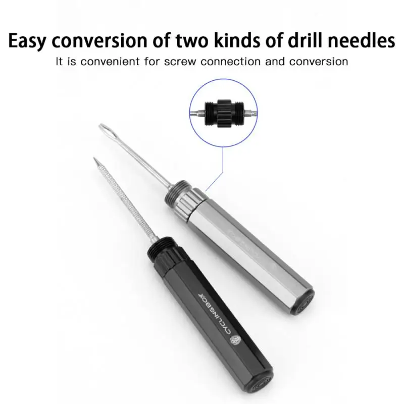 

Bicycle Tubeless Tire Repair Tool Tyre Drill Puncture For Urgent Glue Free Repair Aluminum Alloy Bike Vacuum Tire Repair Tools