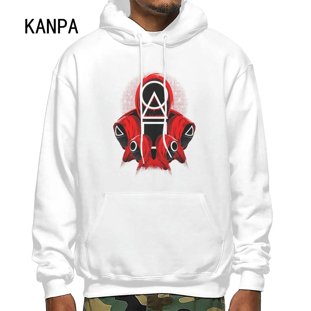 Модная зимняя повседневная толстовка с капюшоном и длинным рукавом | Мужская