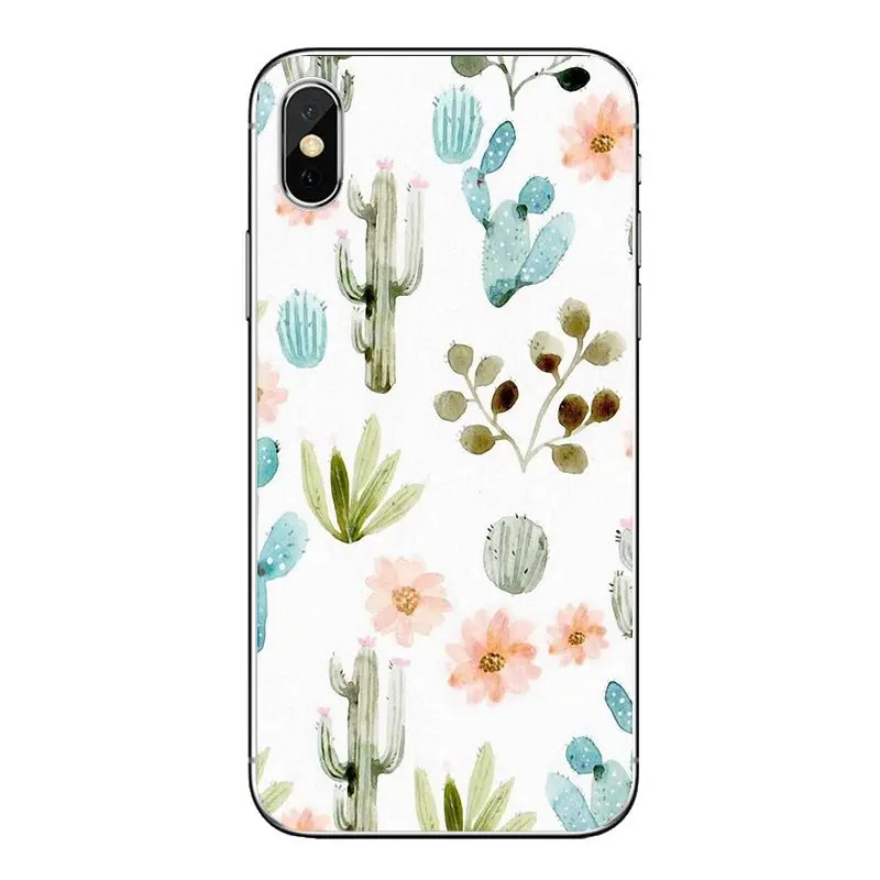 Cactus Flowers Green Plants Desert For Huawei Nova 2 3 2i 3i Y6 Y7 Y9 Prime Pro GR3 GR5 2017 2018 2019 Y5II Y6II Soft Shell Case |