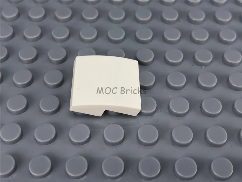 100 шт./лот MOC кирпичи 15068 изогнутый наклонный кирпич 2x2 белый красный черный яблоко