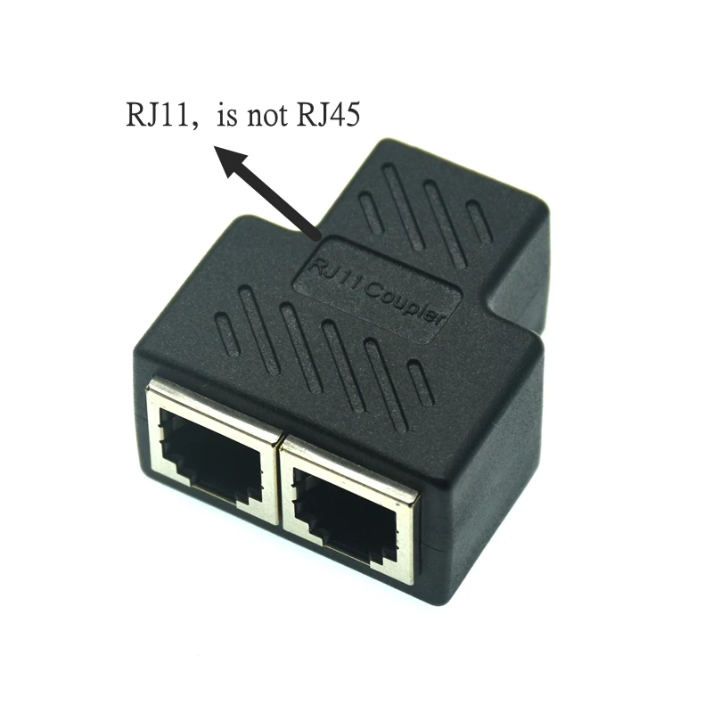 1PCS RJ11 6P6C 6P4C 6P2C Female To Female 1 to 2 Splitter PCB Connection Telephone  Coupter Cable