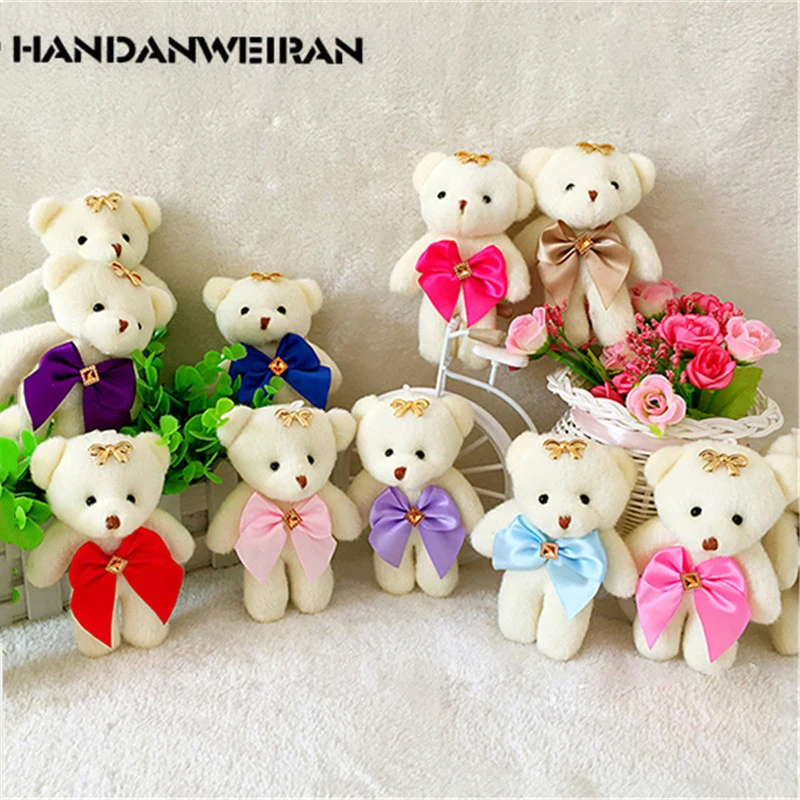

1PCS Plush Bouquet Bear Toys Fluffy Skirt Dolls Cute Mini Cotton Bears Doll Toy For Girls Small Pendant Valentinepa Party Gift