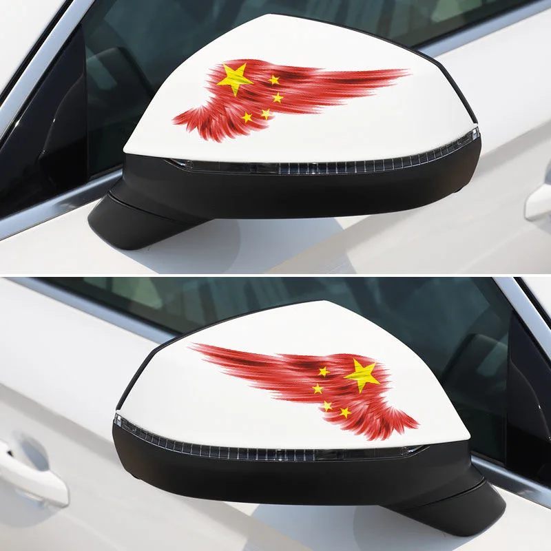 

Car Motorcycle Stickers England Germany America Flags wtih Wings Helmet Fridge Door Decorative Reflective Waterproof Decals