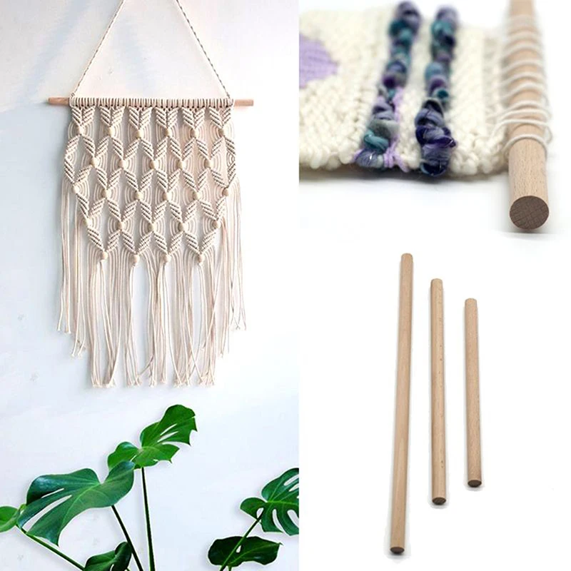 

6 шт./компл. круглые деревянные дюбельные стержни, прочная тканая Гобеленовая деревянная палочка, изготовление моделей, товары для рукодели...