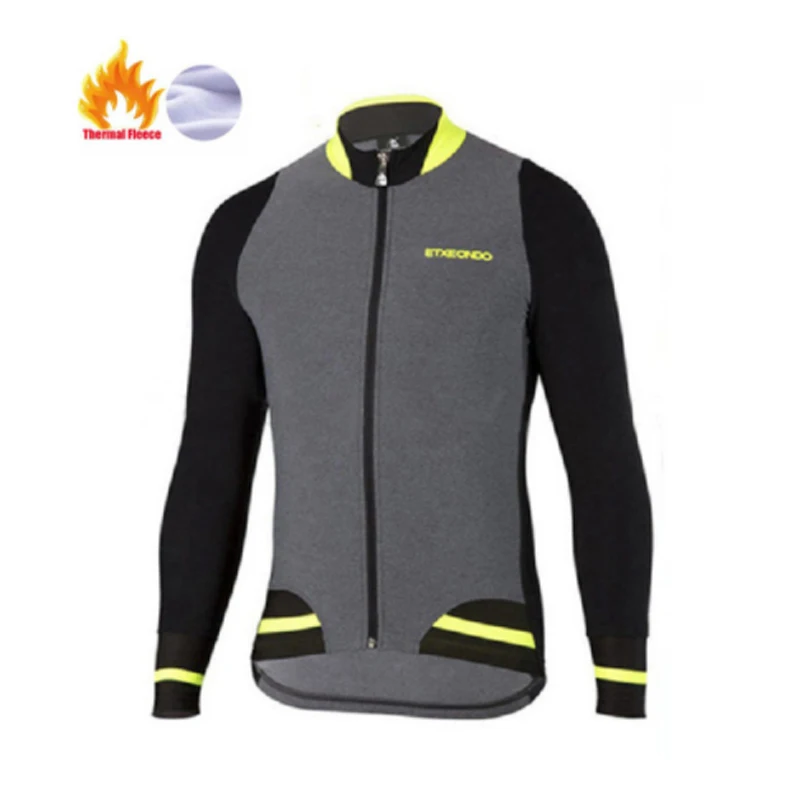 

MTB Bike Thicken Cycling Coat Men Winter Thermal Fleece Jacket Cycl Jersey Long Sleeve Bike Uniform