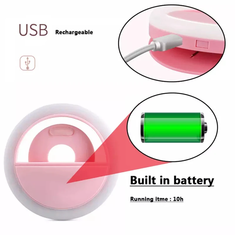 Кольцевой светодиодный светильник для селфи с USB зарядкой 2022 |