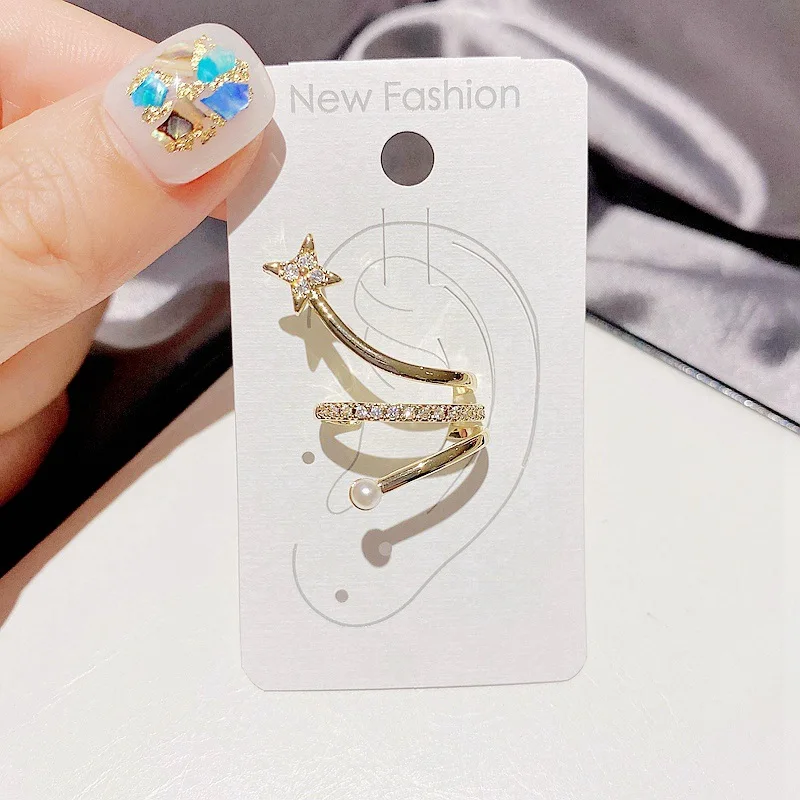 

SIPENGJEL Fashion Inlaid Zircon Dainty Star Piercing Earrings For Women Hypoallergenic Earrings Simple Jewelry 2021 Trends