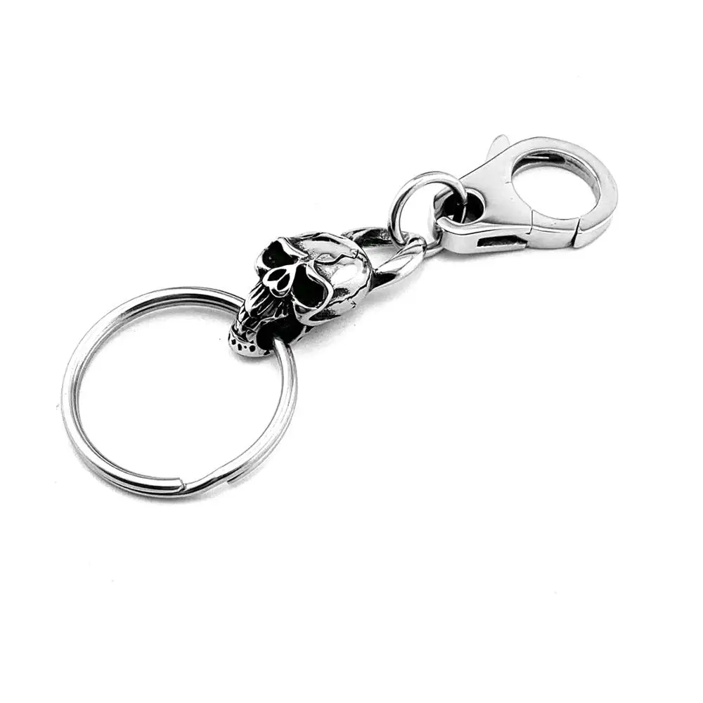 316L Stainless Steel Keychain Skull Car Key Holder Keyring D08K7 | Багаж и сумки