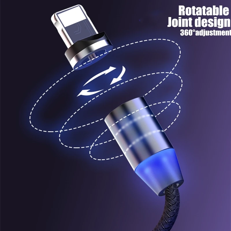 Магнитный USB кабель для зарядки и передачи данных type C IOS iPhone Android Micro быстрой