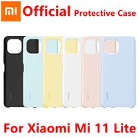 original xiaomi mi 11 lite silicone case skin friendly soft tpu back cover for xiaomi mi 11 lite official xiaomi 11lite hot sale
