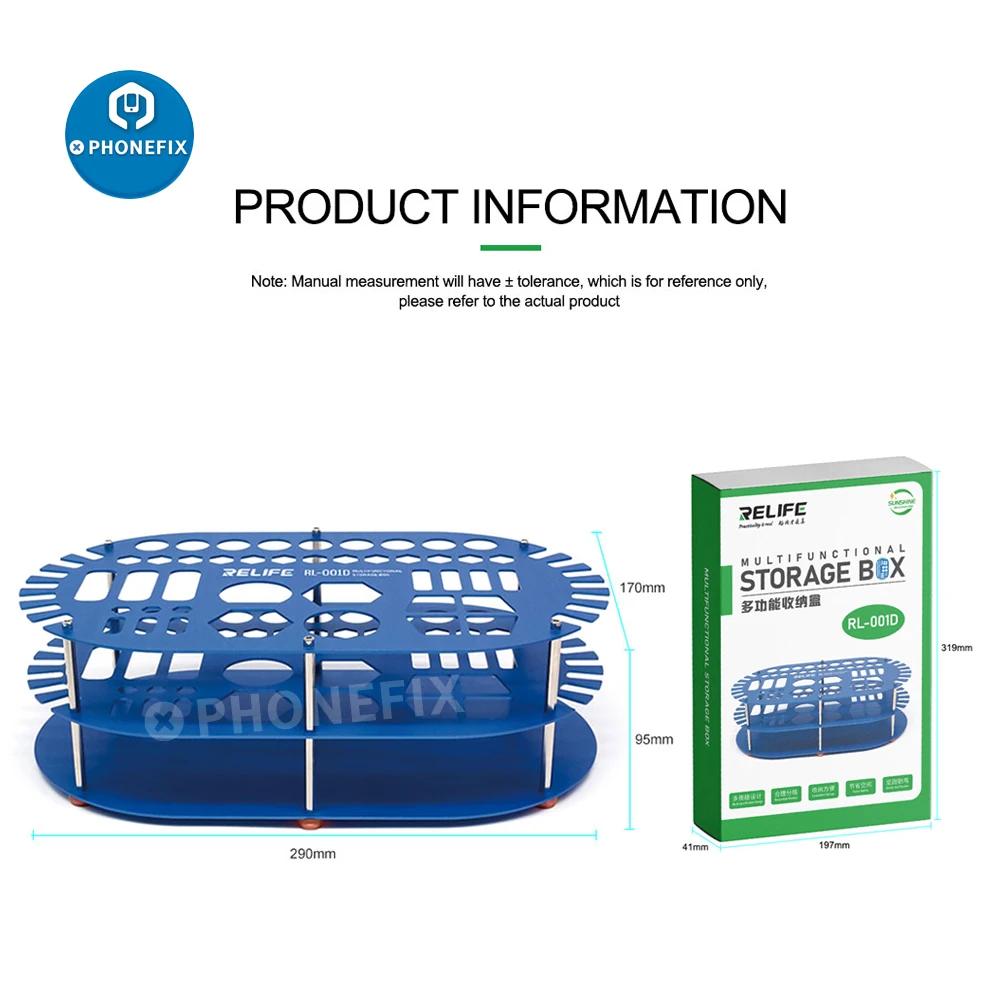 

RELIFE RL-001G RL-001D Многофункциональный органайзер ящиков хранения Большая вместимость Держатели хранения технического обслуживания Стойка Съемное хранилище Нескользящая Большая вместимость пластиковый инструмент