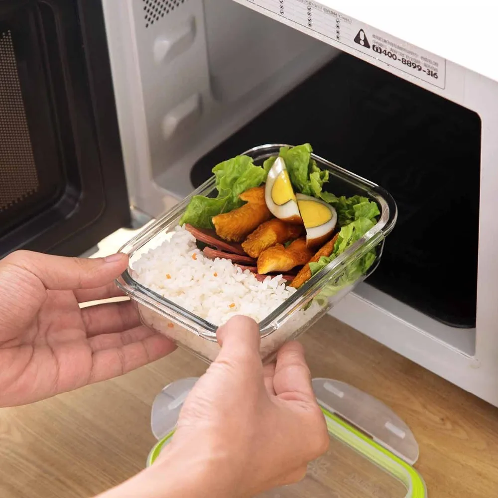 2020Hot 1 шт стеклянный Ланч бокс герметичные Bento коробки микроволновые кухонные