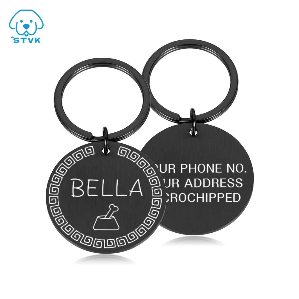 

Personalized Dog Tag Custom Pet Puppy Cat ID Tag Dog Collar Accessories Engraved Stainless Steel Name Number for Dogs Cats