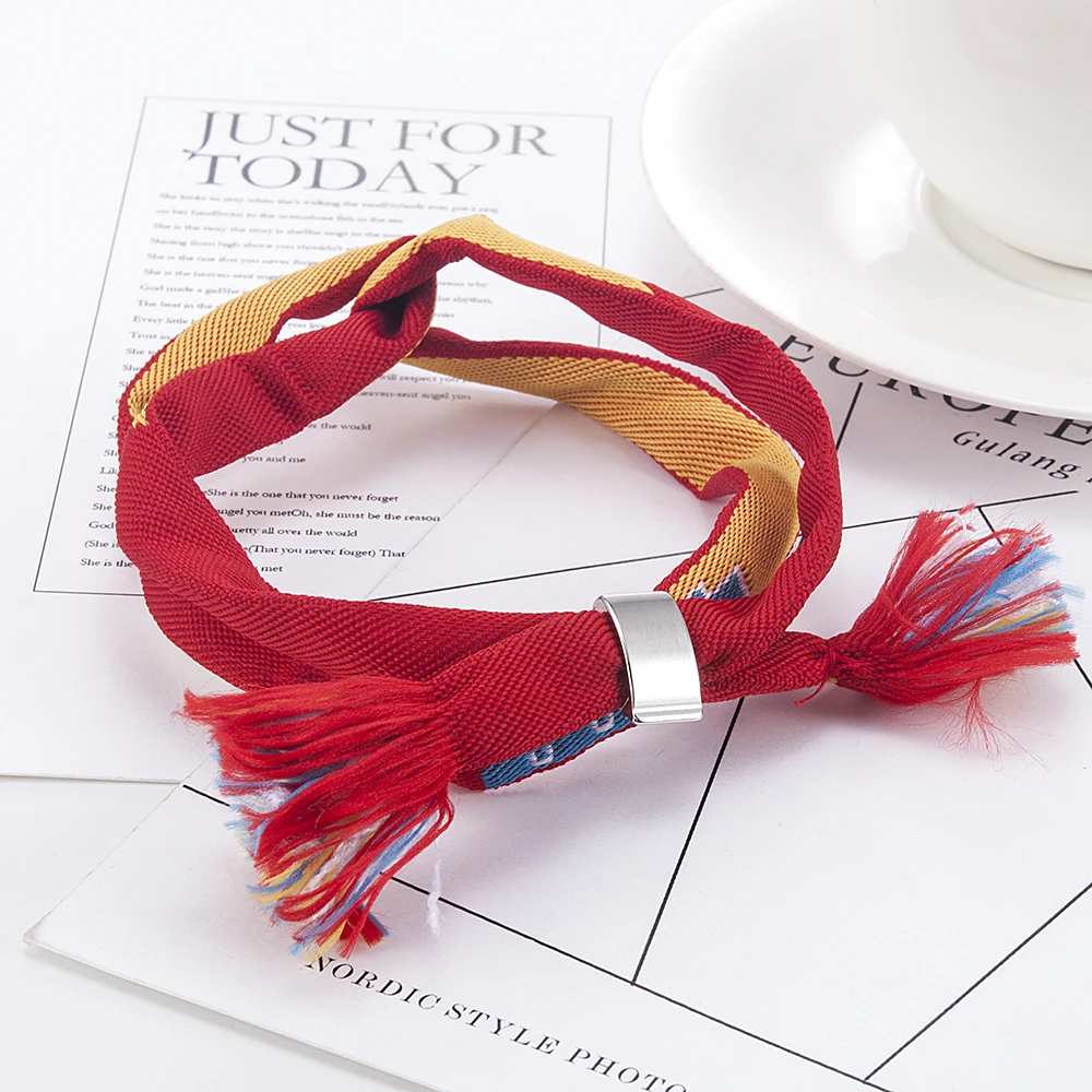 Модный браслет возлюбленной фильм ваше имя полиэстер ручной работы красный