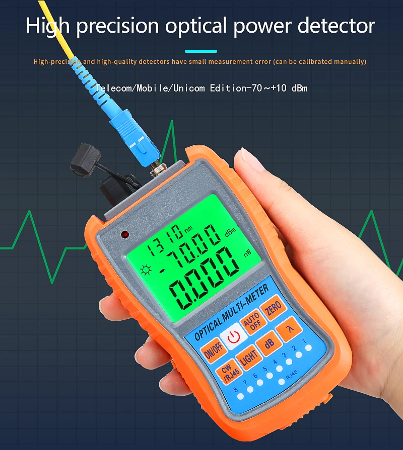 

AUA-G70B/50B 4in1 Mini Optical Power Meter Visual Fault Locator Network Cable Test optical fiber tester 10km 30km VFL